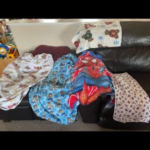 Boy-2 crib sheets, SpiderMan beachtowel,fleece bear blanket,giants thin blanket